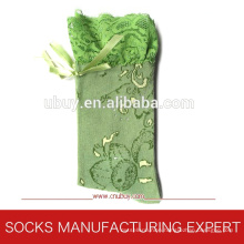 Lady Lace Decorated Cotton Sock